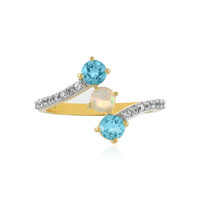 Anillo en plata con Apatita azul
