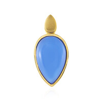 Colgante en plata con Calcedonia azul