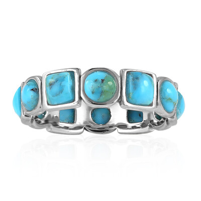 Anillo en plata con Turquesa azul del Mohave Kingman (Art of Nature)