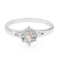 Anillo en plata con Zafiro Padparadscha
