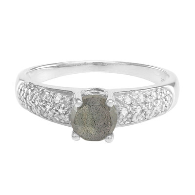Anillo en plata con Labradorita