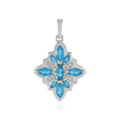 Colgante en plata con Apatita azul neón