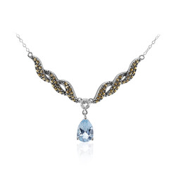 Collar en plata con Topacio azul cielo