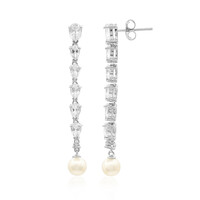 Pendientes en plata con Topacio blanco