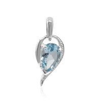 Colgante en plata con Topacio azul cielo
