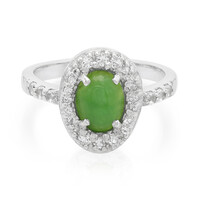 Anillo en plata con Crisoprasa imperial