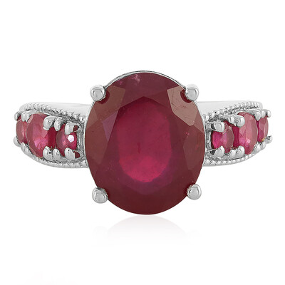 Anillo en plata con Rubí de Madagascar