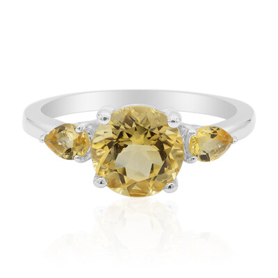 Anillo en plata con Citrino