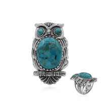 Anillo en plata con Turquesa azul del Mohave Kingman (Art of Nature)