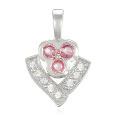 Colgante en plata con Zafiro rosado