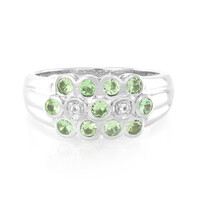 Anillo en plata con Granate verde menta de Merelani