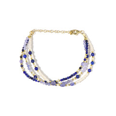 Brazalete en plata con Tanzanita (Riya)