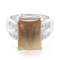 Anillo en plata con Ágata de Botsuana