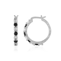 Pendientes en plata con Espinela negra