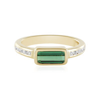 Anillo en plata con Turmalina verde Benedito(Adela Silber)