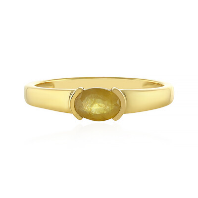 Anillo en plata con Zafiro amarillo de Madagascar