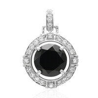Colgante en plata con Espinela negra