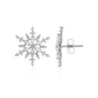 Pendientes en plata con Topacio blanco
