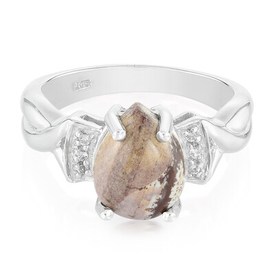 Anillo en plata con Jaspe Sonoran dendritas