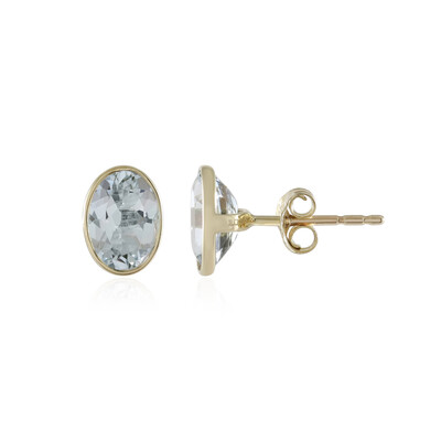 Pendientes en oro con Aguamarina de Brasil
