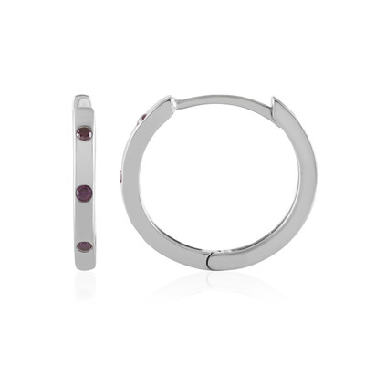 Pendientes en plata con Diamante púrpura I2