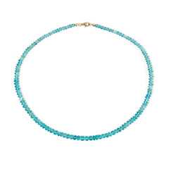Collar en oro con Apatita azul