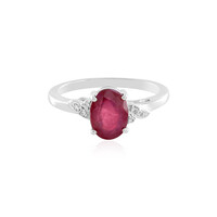 Anillo en plata con Rubí de Madagascar