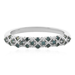 Anillo en plata con Diamante azul I3