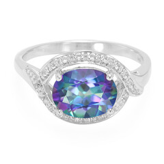 Anillo en plata con Topacio Neptuno