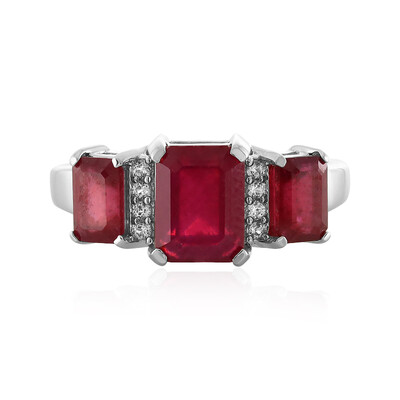 Anillo en plata con Rubí de Madagascar