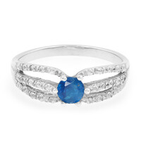 Anillo en plata con Apatita azul rey