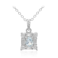 Collar en plata con Topacio azul cielo