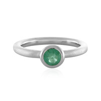 Anillo en plata con Esmeralda de Rusia