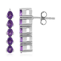 Pendientes en plata con Amatista de Zambia