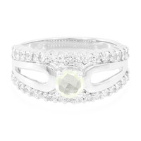 Anillo en plata con Prehnita