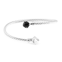 Brazalete en plata con Topacio blanco