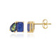 Pendientes en plata con Cuarzo azul navy