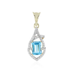 Colgante en oro con Topacio azul suizo (Adela Gold)