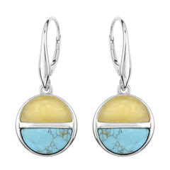 Pendientes en plata con Turquesa