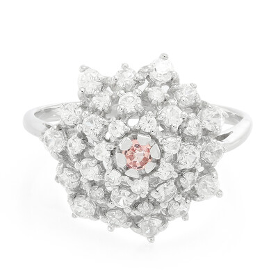 Anillo en plata con Zafiro Padparadscha