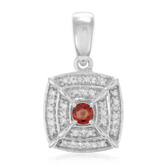 Colgante en plata con Rubí rojo atardecer