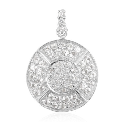 Colgante en plata con Zafiro blanco