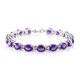 Brazalete en plata con Amatista de Zambia