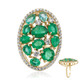 Anillo en oro con Esmeralda de Zambia