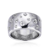 Anillo en plata con Topacio blanco