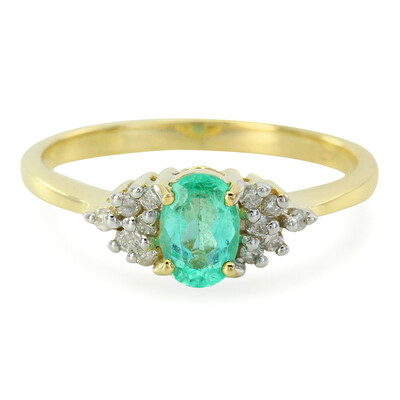 Anillo en oro con Turmalina Paraíba de Brasil