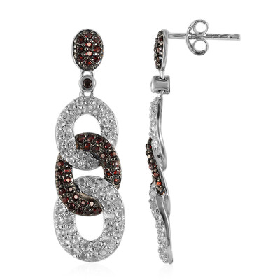 Pendientes en plata con Granate