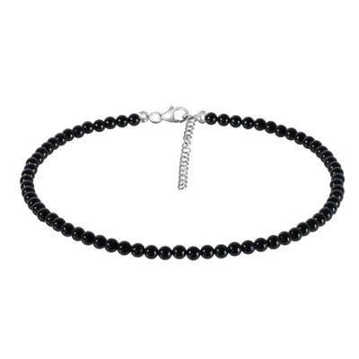 Collar en plata con Turmalina negra