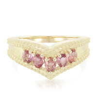 Anillo en oro con Zafiro Padparascha no calentado