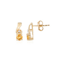Pendientes en plata con Citrino